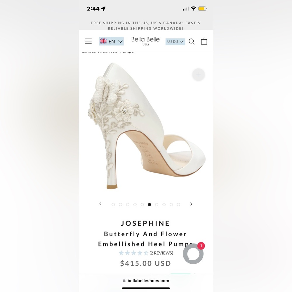 Bella Belle Wedding Heels (BRAND NEW)